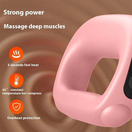Portable Heated Fascia Ring Massager with 5-Speed Vibration & USB-C Charging – Deep Tissue Muscle Relief for Neck, Back, and Shoulders (Pink) | Other Colors Available In-Store.