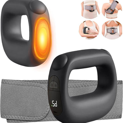 Portable Heated Fascia Ring Massager with 5-Speed Vibration & USB-C Charging – Deep Tissue Muscle Relief for Neck, Back, and Shoulders (Black) | Other Colors Available In-Store.