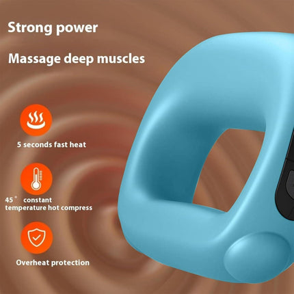 Portable Heated Fascia Ring Massager with 5-Speed Vibration & USB-C Charging – Deep Tissue Muscle Relief for Neck, Back, and Shoulders (Blue) | Other Colors Available In-Store.