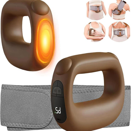 Portable Heated Fascia Ring Massager with 5-Speed Vibration & USB-C Charging – Deep Tissue Muscle Relief for Neck, Back, and Shoulders (Pink) | Other Colors Available In-Store.