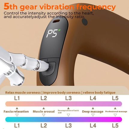 Portable Heated Fascia Ring Massager with 5-Speed Vibration & USB-C Charging – Deep Tissue Muscle Relief for Neck, Back, and Shoulders (Pink) | Other Colors Available In-Store.