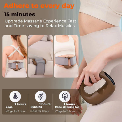 Portable Heated Fascia Ring Massager with 5-Speed Vibration & USB-C Charging – Deep Tissue Muscle Relief for Neck, Back, and Shoulders (Pink) | Other Colors Available In-Store.