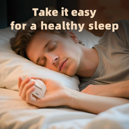 White Handheld Sleep Aid Device: Smart Relaxation Tool with Dual Modes & LED Display – Portable Stress Relief for Adults & Seniors.
