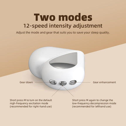 White Handheld Sleep Aid Device: Smart Relaxation Tool with Dual Modes & LED Display – Portable Stress Relief for Adults & Seniors.
