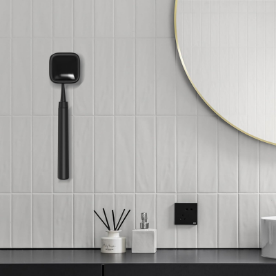 Portable UV-C Toothbrush Sterilizer with Auto-Disinfection & Heating – Magnetic Wall Mountable Brush Cover for Home and Travel (Black) | Other Colors Available In-Store.