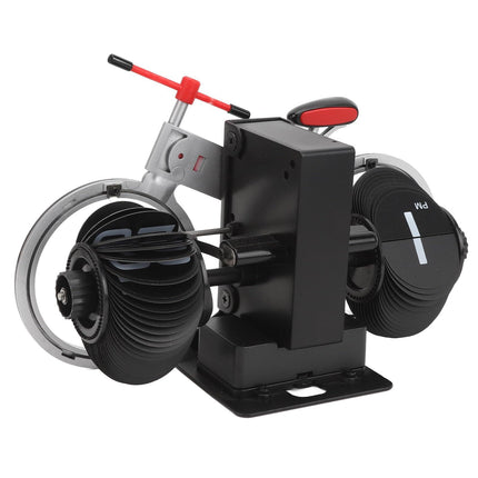 Modern Bicycle Flip Clock – Creative Mechanical Desk Timepiece with Dual Rotating Wheels, Retro Design for Home Office Decor, Compact Size (Red).