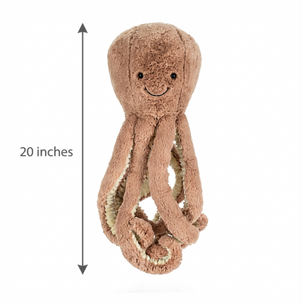 Brown Octopus Plush Toy - Soft Short Plush Stuffed Animal: Perfect Birthday/Christmas/Party Gift for Boys, Girls & Adults.