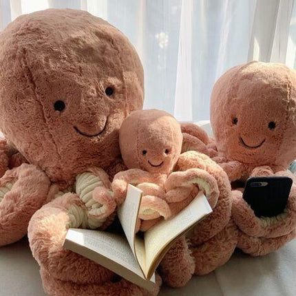 Brown Octopus Plush Toy - Soft Short Plush Stuffed Animal: Perfect Birthday/Christmas/Party Gift for Boys, Girls & Adults.