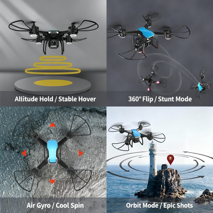 Christmas gift Fierce DIY 4K Camera Drone: Build & Fly Your Own Stunt Quadcopter for Thrilling Aerial Adventures.