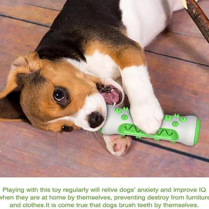 Dog Chew Toy: Durable Nylon & TPR, Teeth Cleaning Bone for Aussie Dogs.