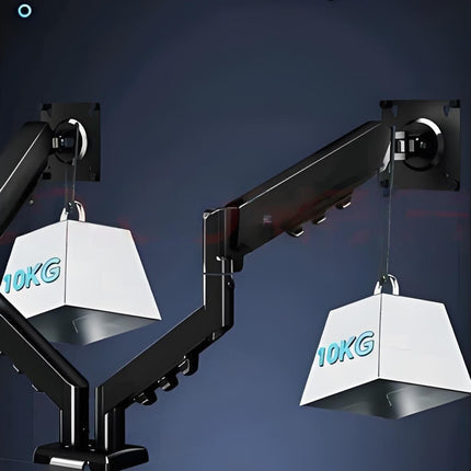 Dual Monitor Arm: 360° Rotatable, Space-Saving Desk Mount for Dual Screens, Ideal for Aussie Home & Office.