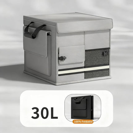 Foldable Car Trunk Organiser, 30L/60L Large Capacity Storage Box for Auto Boot, Multi-functional Cargo Container(30L,grey).