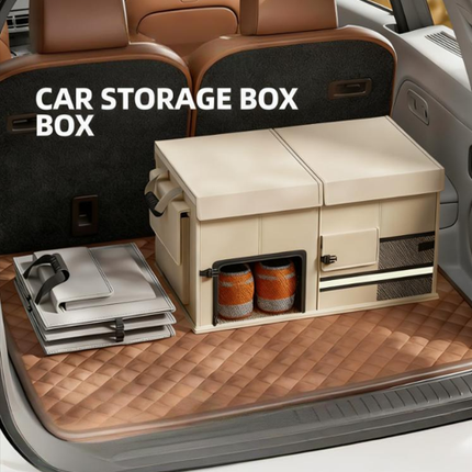 Foldable Car Trunk Organiser, 30L/60L Large Capacity Storage Box for Auto Boot, Multi-functional Cargo Container(30L,grey).