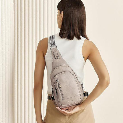 Grey Faux Leather Sling Bag: Unisex, Spacious, Reversible Crossbody for Aussies.