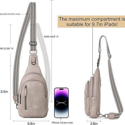 Grey Faux Leather Sling Bag: Unisex, Spacious, Reversible Crossbody for Aussies.
