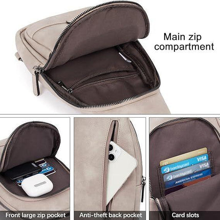 Grey Faux Leather Sling Bag: Unisex, Spacious, Reversible Crossbody for Aussies.