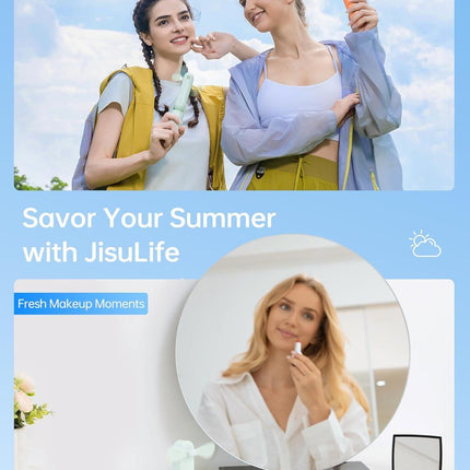 Handheld Mini Fan (Green), 3-in-1 USB Rechargeable Portable Fan with Power Bank & Flashlight, Pocket Design for Travel & Summer.