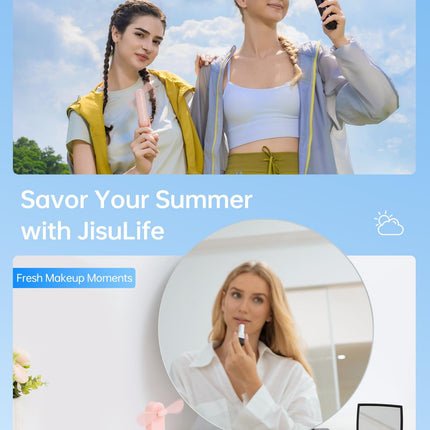 Handheld Mini Fan (Pink), 3-in-1 USB Rechargeable Portable Fan with Power Bank & Flashlight, Pocket Design for Travel & Summer.