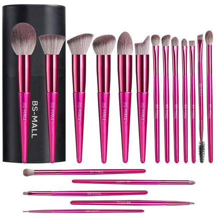 Hot red Professional Makeup Brush Set (18-Piece): Cruelty-Free, Versatile for Foundation, Blush & Eyeshadow, Ideal for Aussies.