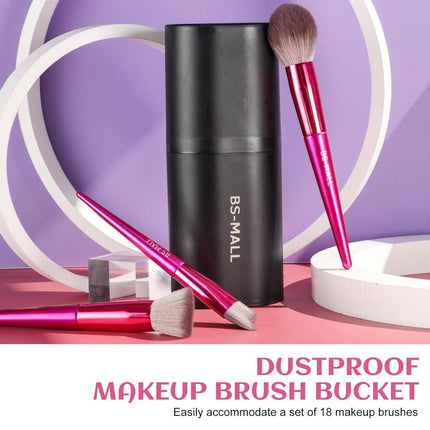 Hot red Professional Makeup Brush Set (18-Piece): Cruelty-Free, Versatile for Foundation, Blush & Eyeshadow, Ideal for Aussies.