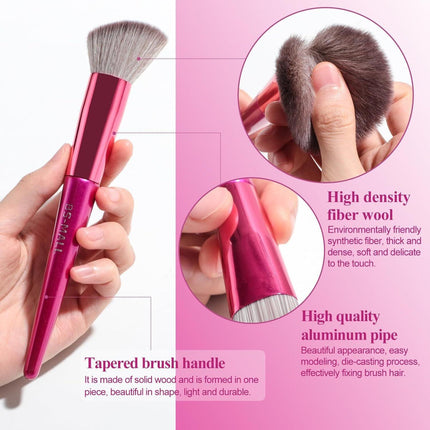 Hot red Professional Makeup Brush Set (18-Piece): Cruelty-Free, Versatile for Foundation, Blush & Eyeshadow, Ideal for Aussies.