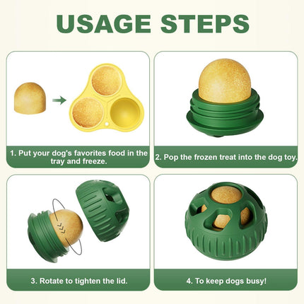 Interactive Dog Toys, Treat Dispensing Dog Toy, Chew Toys to Keep Your Pup Distracted, Frozen Dog Treats Toy for Aggressive Chewer, Durable Dog Puzzle for Small Medium Dog.