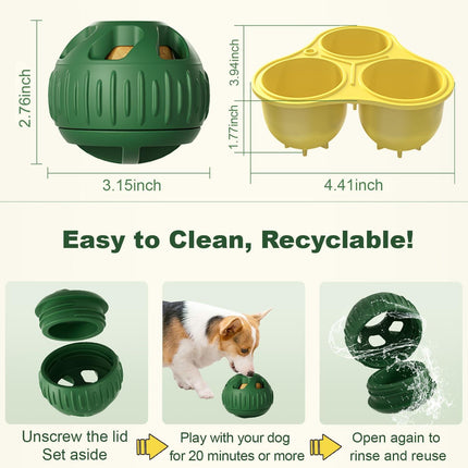 Interactive Dog Toys, Treat Dispensing Dog Toy, Chew Toys to Keep Your Pup Distracted, Frozen Dog Treats Toy for Aggressive Chewer, Durable Dog Puzzle for Small Medium Dog.