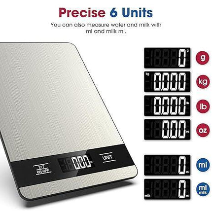 10kg/1g Precision Kitchen Scale: Ultra-Thin, Multi-Unit, Stainless Steel for Aussie Home Cooks.