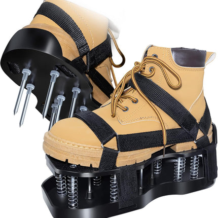 Lawn Aerator Shoes with Spring Base & Spikes: Adjustable Strap, Double-Layer Design for Healthy Lawns in Australian Gardens.