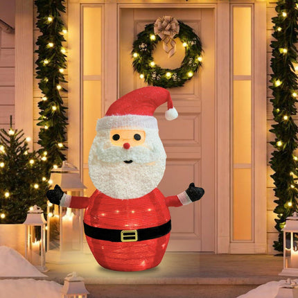 2-Pack Lighted Christmas Santa Claus Decoration Lantern, 45 LED Collapsible Pop-Up Ornament with 8 Light Modes & Timer, Indoor Outdoor Holiday Décor.