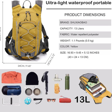 Small Hiking Backpack Lightweight Waterproof Daypack for Camping Cycling Fitness Outdoor Sports - Women Men Teens.