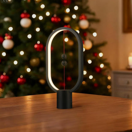 Black Magnetic Balance LED Table Lamp: USB-Powered, Dimmable Eye-Care Light with Award-Winning Design for Australian Homes & Offices.