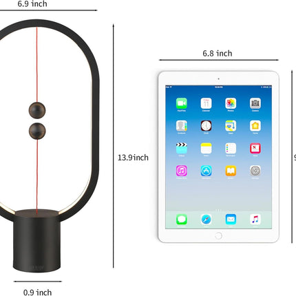 Black Magnetic Balance LED Table Lamp: USB-Powered, Dimmable Eye-Care Light with Award-Winning Design for Australian Homes & Offices.