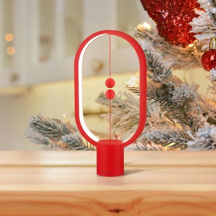 Red Magnetic Balance LED Table Lamp: USB-Powered, Dimmable Eye-Care Light with Award-Winning Design for Australian Homes & Offices.