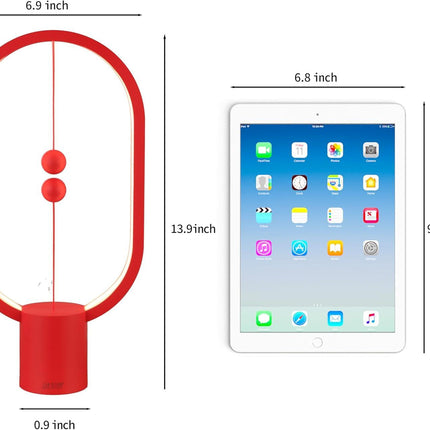 Red Magnetic Balance LED Table Lamp: USB-Powered, Dimmable Eye-Care Light with Award-Winning Design for Australian Homes & Offices.