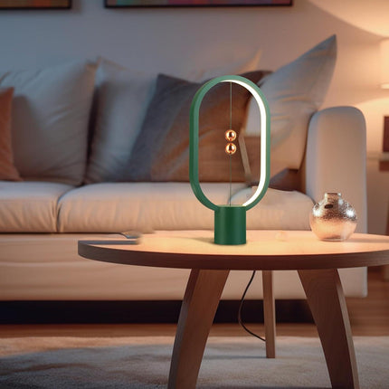 Green Magnetic Balance LED Table Lamp: USB-Powered, Dimmable Eye-Care Light with Award-Winning Design for Australian Homes & Offices.