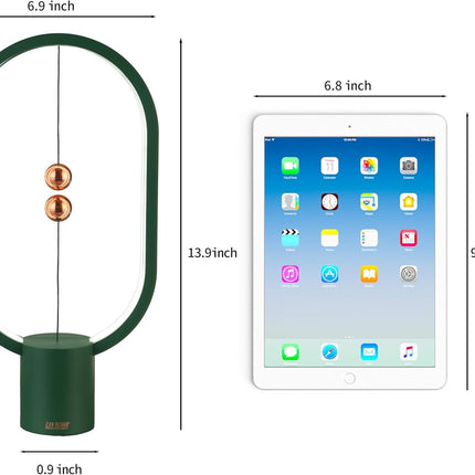 Green Magnetic Balance LED Table Lamp: USB-Powered, Dimmable Eye-Care Light with Award-Winning Design for Australian Homes & Offices.