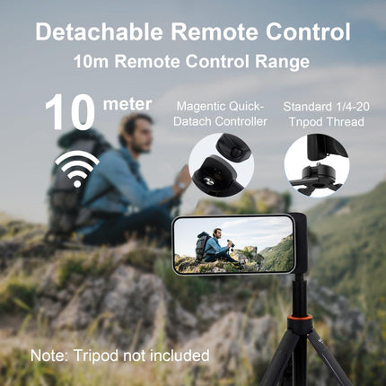 Magnetic Phone Camera Grip with Fill Light & Remote: Stable Shooting Holder for iPhone/Android – Ideal for Vlog, Selfie & Photography.