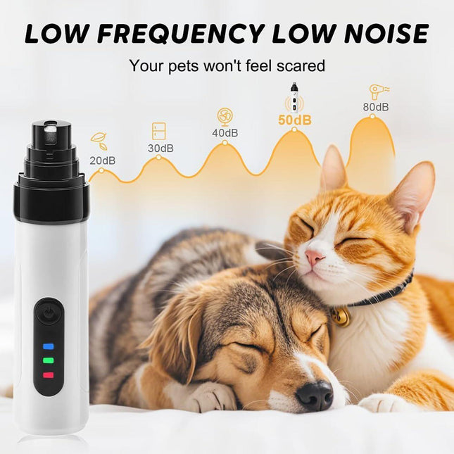 Pet products Silent Groom Pro Nail Grinder, 2025 New Dog Nail Trimmer, USB Rechargeable Pet Nail Grinder, Dog Nail Trimmers, Pet Paws Grooming Smoothing Tool.