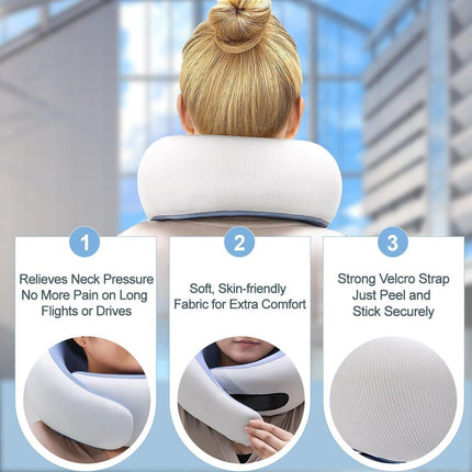 Travel Pillows for Airplanes,Memory Foam Neck Pillow for Traveling,Smooth & Cooling Fabric Plane Pillow for Long Flight,Ideal for Travels,Airplanes,Offices,Cars (Gray, Standard-Broad Fit).