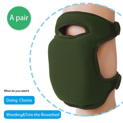 Olive Green Gardening Knee Pads (2-Pack): Ultra-Thick Memory Foam, Adjustable Straps – Ideal for Gardening, Cleaning, Flooring & Work.