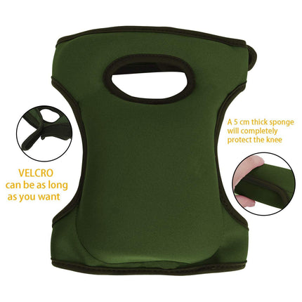 Olive Green Gardening Knee Pads (2-Pack): Ultra-Thick Memory Foam, Adjustable Straps – Ideal for Gardening, Cleaning, Flooring & Work.