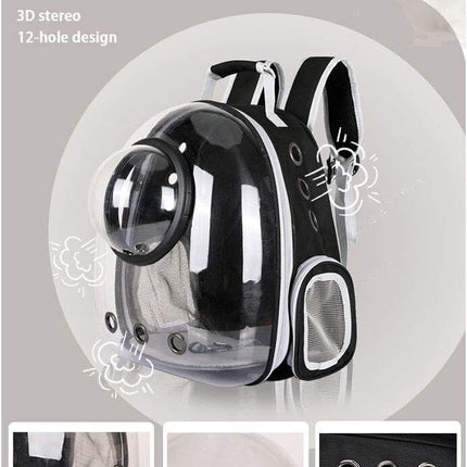 pet products Pet Space Capsule Backpack, Small Medium Cat Puppy Dog Carrier, Transparent Breathable Heat Proof, Pet Carrier for Travel Hiking Walking Camping, Grey.