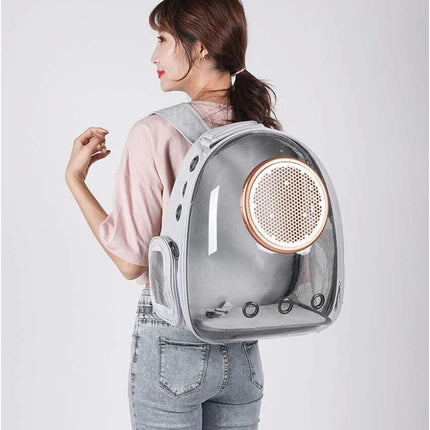 pet products Pet Space Capsule Backpack, Small Medium Cat Puppy Dog Carrier, Transparent Breathable Heat Proof, Pet Carrier for Travel Hiking Walking Camping, Grey.