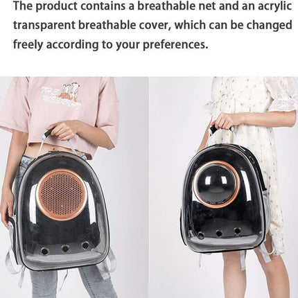 pet products Pet Space Capsule Backpack, Small Medium Cat Puppy Dog Carrier, Transparent Breathable Heat Proof, Pet Carrier for Travel Hiking Walking Camping, Grey.
