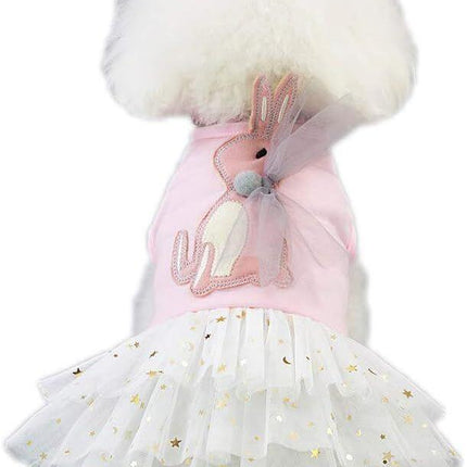 pet products Small Dog Dress Female Tiny Puppy Clothes Girl Tutu for Dogs Dresses Harness Birthday Apparel（Chest circumference42cm, back length30cm, neck circumference29cm）.