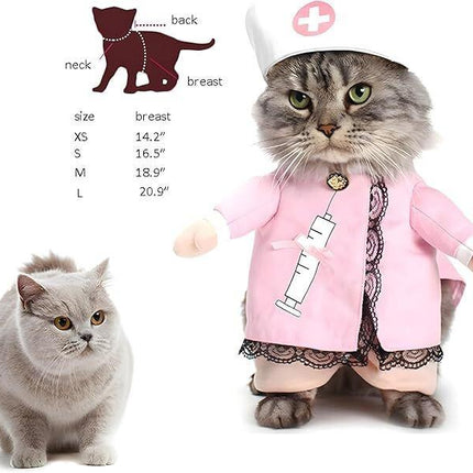 pet products Dog Costume Clothes Halloween Cat Costumes Small Animal Funny Pets Clothing for Doggy Kitty Rabbits Piggy, Nurse.