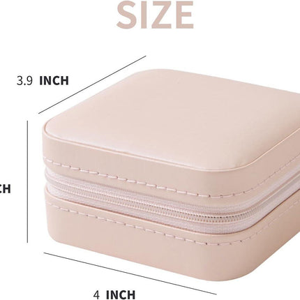 Pink Travel Jewelry Box with Mirror: Compact, Organised Storage for Rings, Necklaces & Earrings, Ideal for Aussies.