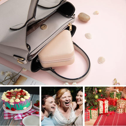 Pink Travel Jewelry Box with Mirror: Compact, Organised Storage for Rings, Necklaces & Earrings, Ideal for Aussies.