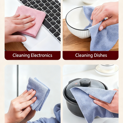 Christmas gift 50-Piece 25x25cm Polycotton Cleaning Cloth Roll, Reusable Dual-Use Dish & Surface Wipes for Home & Kitchen（blue）.